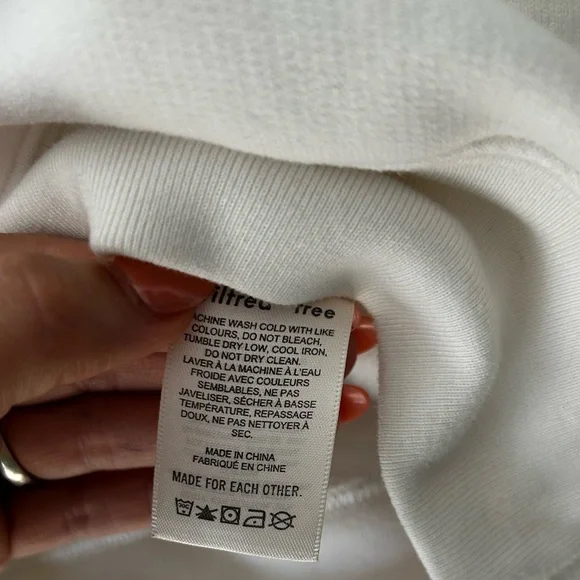 Aritzia Wilfred Free XS Katy Sweater Cropped Mockneck Crisp White - Picture 6 of 10